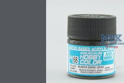 Imagen del producto de GUNZE GSH068N, color gris oscuro (RLM 74), "Dunkel Grau" (10 ml), acabado mate sedoso