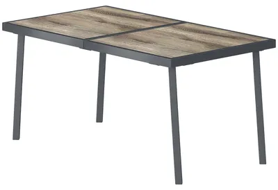 Productafbeelding van Outsunny tuintafel, balkon tafel, 145 x 85 cm, terras tafel voor 6 personen, grijs