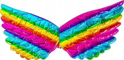 Produktbild von Einhorn Flügel Regenbogen Kostüm - Buntes Zubehör für Fasching Karneval & Kinderparty