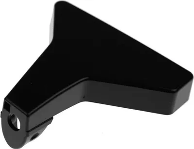 A black plastic part for a coffee machine, shown in isolation.