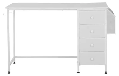Obrázok produktu pre Pracovný stôl / počítačový stôl - biely, 120x50 cm - nosnosť 99 kg