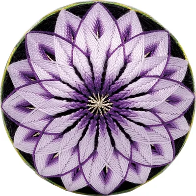 Produktbild von Olympus Temari Stickset "Chrysantheme, 1 Stk schwarz", TM-7, hergestellt in Japan