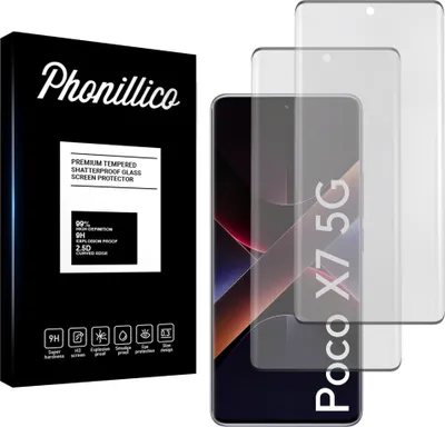 Zdjęcie produktu dla Szkło hartowane do Xiaomi Poco X7 5G [2 szt.] Folia ochronna na ekran odporna na zarysowania Phonillico®