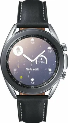 Obrázek produktu pro Samsung Galaxy Watch 3, kulaté chytré hodinky s Bluetooth pro Android, otočný rámeček, fitness hodinky, fitness tracker, 41 mm, Mystic Silver.