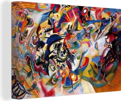 Obrázek produktu pro OneMillionCanvasses® - Obraz na plátně - Kompozice 7 - Obraz, Wassily Kandinsky, nástěnný obraz, nástěnné dekorace obrazy obývací pokoj, 120x80cm