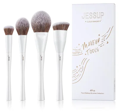 Obrázek produktu pro Jessup Sada štětců na líčení, 4 kusů, bílá perleťová