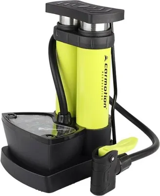 Produktbild von Doppelkolben-Fußpumpe mit analogem Manometer, max. 10 BAR / 140 PSI