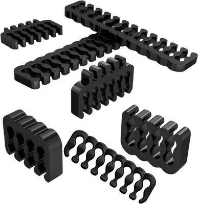 Produktbild von Famanu Kabelorganizer Set 28 Stück für Kabelmanagement - Schwarz