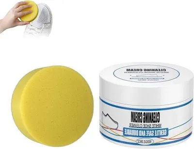 Obrázok produktu pre Biely čistič na topánky s hubkou 100 g