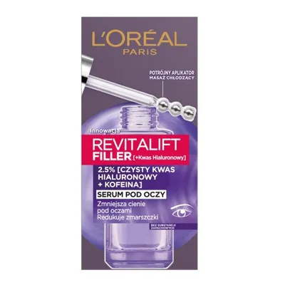 Image de L'Oreal Revitalift Filler Sérum anti-rides pour les yeux à l'acide hyaluronique 20ml