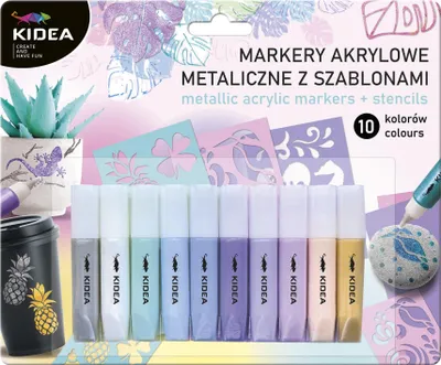 Produktbild von KIDEA Acrylmarker 10 Farben Metallic