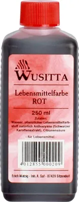Produktbild von Wusitta Lebensmittelfarbe Rot Lebensmittel Färben Halloween 250ml