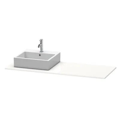Produktbild von Konsole XSQUARE 16x1400x550mm m Auss li weiß hochglanz links weiß hochglanz