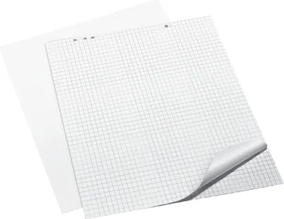 Produktbild von Q-Connect® KF18927 Flipchart-Block - 68 x 99 cm, kariert/blanko, 80 g/qm, 20 Blatt