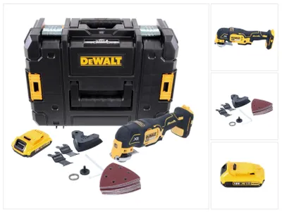 Immagine prodotto di DeWalt DCS 355 18 V XR Utensile multifunzione ad oscillazione a batteria + Kit 29 pezzi + 1x Batteria 2,0 Ah - senza caricatore