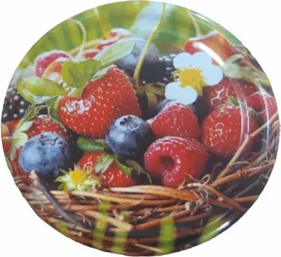 Zdjęcie produktu dla Zakrętki 82-6 Wieczka 10szt Owoce O-10 Nakrętki Pokrywki Nakrętka Wieczko