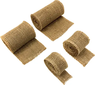 Produktbild von Oblique Unique 4 Jute Band Rollen Deko Bänder Dekoband Tischdeko für Geburtstag Party Hochzeit zum Basteln und DIY