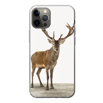 Produktbild von MuchoWow® Handyhülle Schutzhülle Hülle für iPhone 13 Pro Hirsche - Tiere - Geweih - Kinder - Mädchen - Jungen Silikon Softcase Handy Hülle - Handy-Tasche