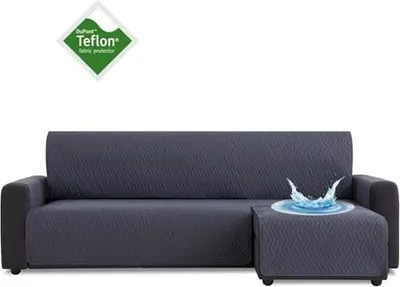 Produktbild von Bestcovers Teflon Wasserdichtes Sesselüberwürf Sesselschoner Schonbezug Sofabezug (Grau, 240cm Right)