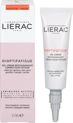 Immagine prodotto di Lierac Dioptifatigue Gel-Créme gel rinfrescante per gli occhi contro rughe, borse e occhiaie 15 ml