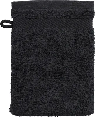 Produktbild von Waschhandschuh - Schwarz - 16 x 21 cm - Baumwolle