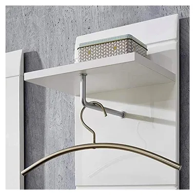Produktbild von Garderobenpaneel Set 2-teilig Hochglanz weiß, B/H/T 80/153/23cm