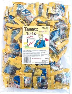 Produktbild von Hellma Tagungstiger, Fruchtgummi, Gummibonbon, Süßigkeit, für Gastro, Hotel, Büro, Kantine, Im Beutel, 100 Stück á 8.5 g