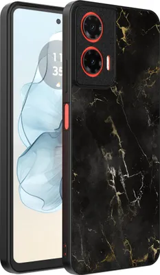 Immagine prodotto di Smartphonica Custodia per telefono adatta a Motorola Moto G04 - G24 - G24 Power - E14 con stampa in marmo - Custodia posteriore in TPU con design in marmo nero - Nero