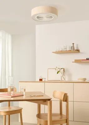 Produktbild von CREATE - WIND CLEAR EASY - Leiser 40W Deckenventilator Ø50 cm mit versteckten Flügeln und LED-Licht