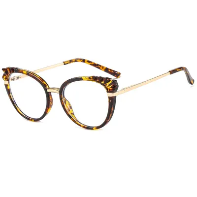 Obrázek produktu pro Techsuit Brýle proti modrému světlu Reflex Metal (F5020-LRW) - Cat Eye - Leopard Brown