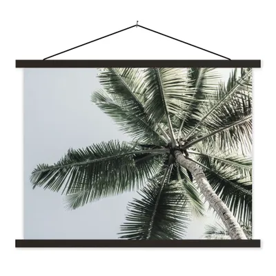 Produktbild von MuchoWow® Textilposter Palme - Tropisch - Sommer 150x113 cm mit holzfarbenen Rahmen - Poster