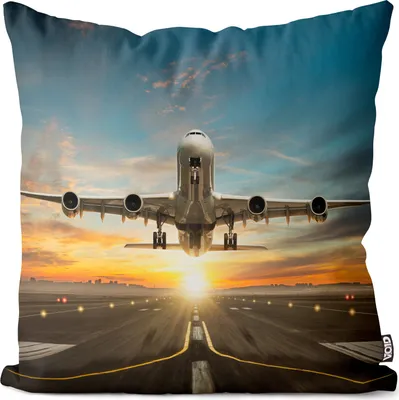 Produktbild von VOID Flugzeug Start Abheben Kissenbezug Kissenhülle Sofakissen Kissen Deko Outdoor-Kissen Dekokissen