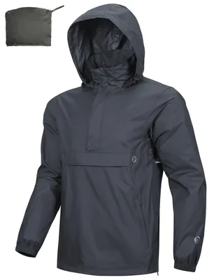 Produktbild von Wasserdichte Regenjacke für Herren – Dunkelgrau