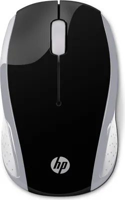 Zdjęcie produktu dla HP Bezprzewodowa mysz 200 (Pike Silver), Oburęczny, Optyczny, RF Wireless, 1000 DPI, Srebrny