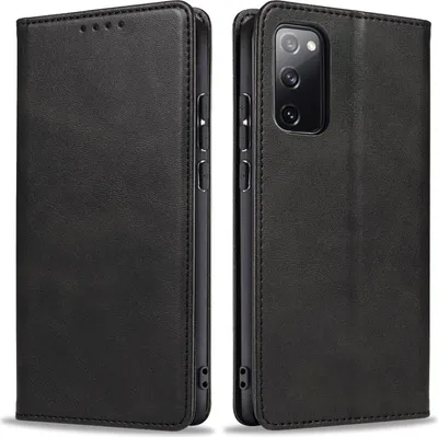 Produktbild von Handyhülle für Samsung Galaxy S20 FE Kunstleder Flip Cover Hülle Handytasche Case Kartenfach Farbe: Schwarz