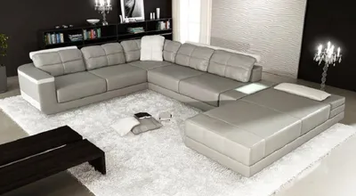 Produktbild von Wohnlandschaft Ecksofa Polster Couch Ledersofa