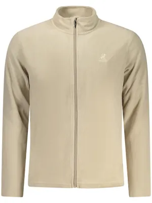 Produktbild von Hochwertige Herren-Fleecejacke Beige mit Reißverschluss und Stickerei