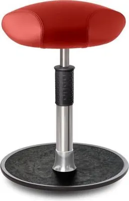 Produktbild von Sitz- Stehhocker Free Regular Triangel Boxmark Leder Rot chrom /schwarz.