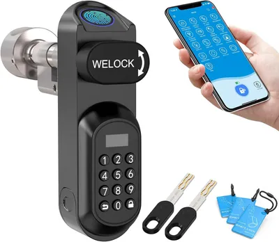 Obrázok produktu pre Tenký zámok – Elektronický zámok – Zámok s rozpoznávaním odtlačku prsta – RFID zámok – Digitálna cylindrická vložka