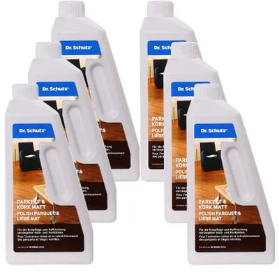 Obrázok produktu pre Lak na parkety matný, lak na korok, ochrana parkiet, 6 x 750 ml, matný lak na korok