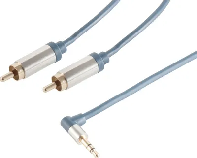 Obrázok produktu pre shiverpeaks SP30842, 3.5mm, Samec, 2 x RCA, Samec, 1,5 m, Modrá