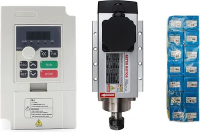 Produktbild von 2,2 kW ER20 Hochgeschwindigkeits-Spindelmotor, luftgekühlt, präzise konische Bohrung, Kit 2, 220V
