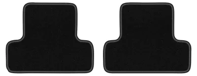 Produktbild von Velours-Fußmatten Hinten für Ford Mustang MK6 2014- (Coupé) – 2-tlg, Schwarz, passgenau – Wielganizator LUX