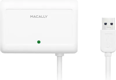 Produktbild von Macally U3HUBGB-EU, USB 3.0, 0,1m, 3000 Mbit/Sek, Weiß, 5,1 cm, 8,5 cm