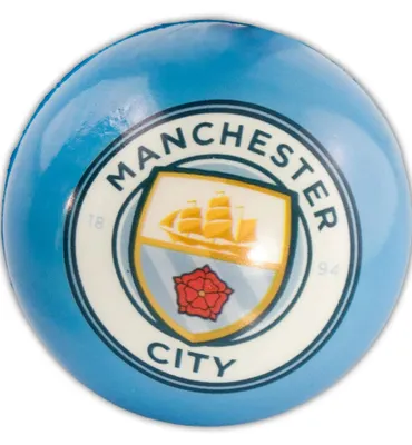 Image de Mini Ballon En Mousse Man City Unisexe Mcfc Fw Mascot Mini Ballon En Mousse Bleu