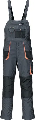 Produktbild von Herrenlatzhose Gr.60 dunkelgrau/schwarz/orange TERRATREND