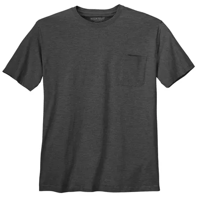 Produktbild von XXL T-Shirt Brusttasche anthrazit melange Redfield