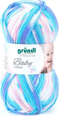 Produktbild von Gründl Wolle Baby color 50 g türkis multicolor