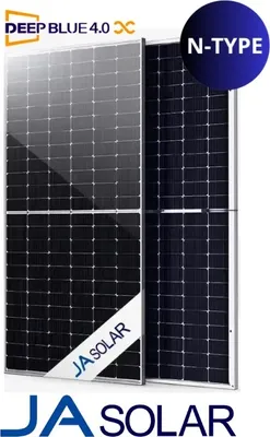 Produktbild von 1x  0% 630W BiFazial Solarmodul JA Solar JAM72D42-630/LB Photovoltaik Solarpanel PV SET