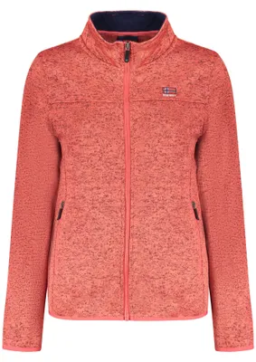 Produktbild von Rosa Damen-Sweatshirt mit Reißverschluss und Stickerei - Norwegen 1963